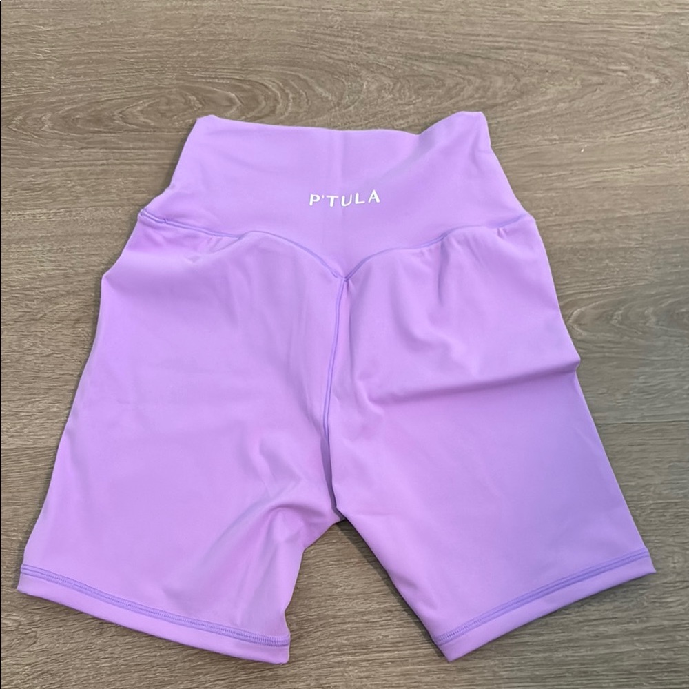 P'tula Purple Bike Shorts High Waist Stretch